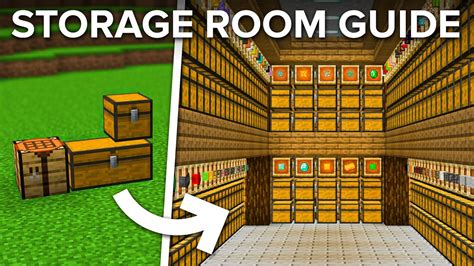 How To Build a Storage Room With Automatic Sorter in Minecraft - YouTube