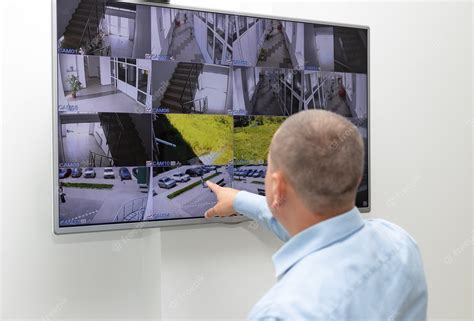 Premium Photo | Security guard monitoring surveillance security system ...