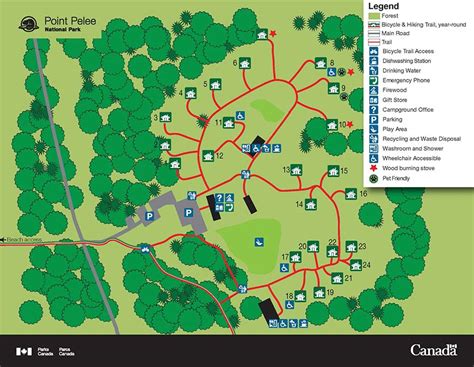 Camping and overnight accommodation - Point Pelee National Park