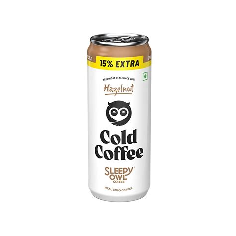 Sleepy Owl Hazelnut Cold Coffee Can Price - Buy Online at ₹113 in India