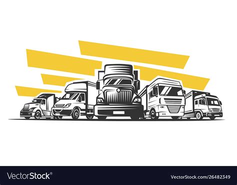 Truck logo cargo delivery Royalty Free Vector Image