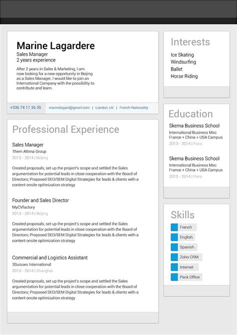 Great resume template| Linkedin Resume · myCVfactory