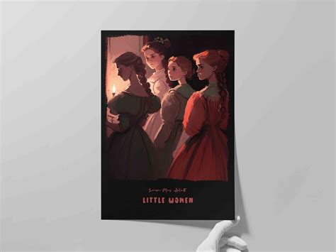 Little Women Book Cover Poster Contemporary Design of Louisa May Alcott ...