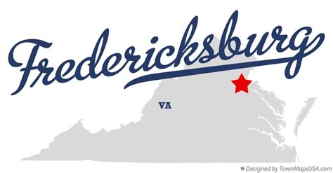 Map of Fredericksburg, VA, Virginia