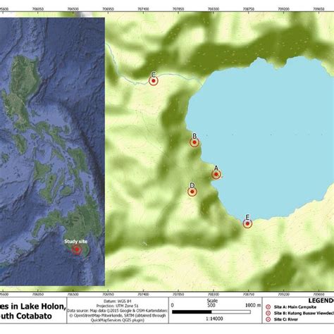 Map of the Philippines showing the location of Lake Holon (right);... | Download Scientific Diagram