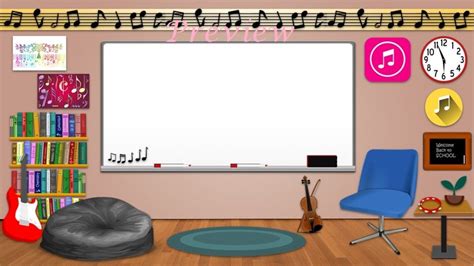 Bitmoji Classroom Template Music - Etsy