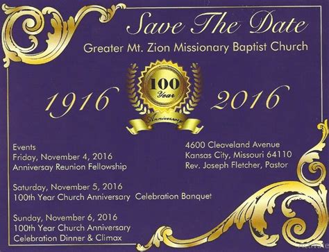 100th Church Anniversary — GMZ