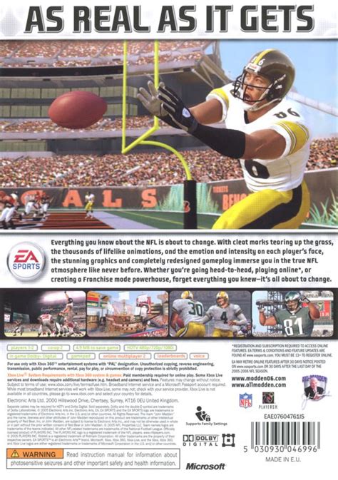 Madden NFL 06 cover or packaging material - MobyGames