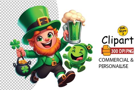 St Patrick's Day Leprechaun Clipart Graphic by SVG STORE 2 · Creative ...