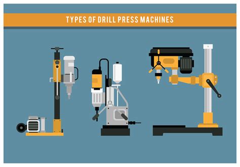 Drill Press Machine Types Vector 173798 Vector Art at Vecteezy