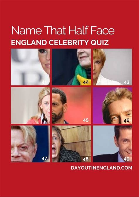 BIG English Celebrity Quiz: 50 Questions & Answers (+ Picture Round ...