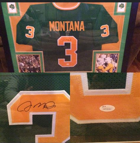 Joe Montana 3 autographed Notre Dame Fighting Irish 35x43 | Etsy