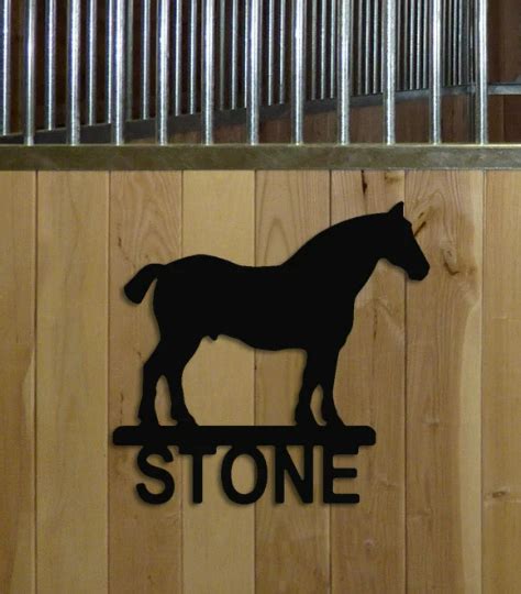 Draft Horse Stall Sign - ClingermansClingermans