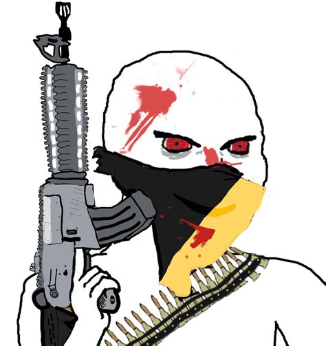 Violent Revolutionary Wojak except they’re AnCap and holding an M4 for LibRight usage : r ...