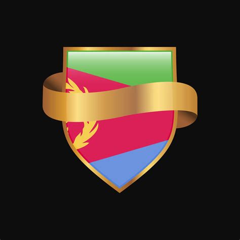 Eritrea flag Golden badge design vector 14048876 Vector Art at Vecteezy