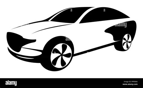 Race car symbol logo template, stylized vector silhouette Stock Vector ...