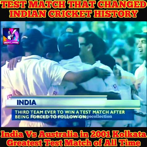 Australia vs India @ Kolkata 2001 "The Greatest Test Match of All Time ...