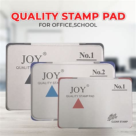 JowayneOS Joy Quality Office Stamp Pad Stationary School Supplies Joy Stamp Pad No.1 ,2 ,3 ,4 W ...