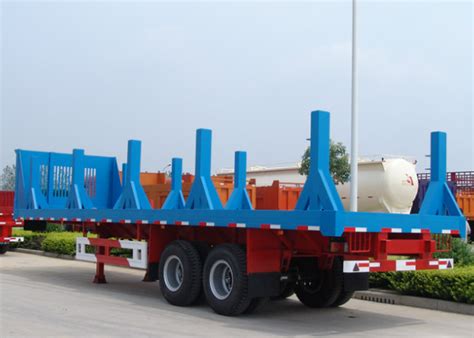 30ft FlatBed Semi Trailer with Strengthen Pillars for Steel Coil ...