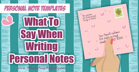 What To Say When Writing Personal Notes… Personal Note Templates ...