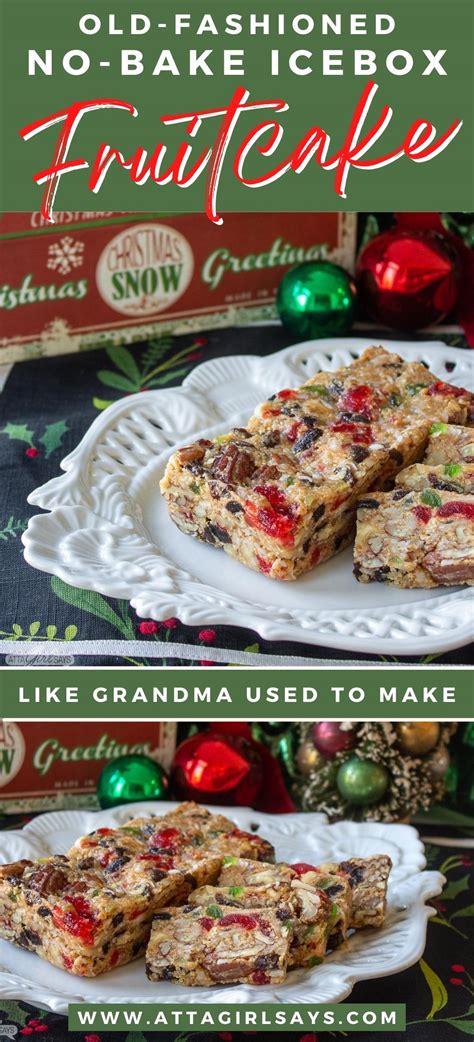 Icebox Fruitcake Recipe Made with Graham Crackers (Includes video)