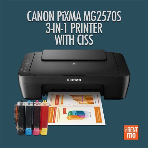 Canon PiXMA MG2570S 3-in-1 Printer with CISS - Buy, Rent, Pay in Installments