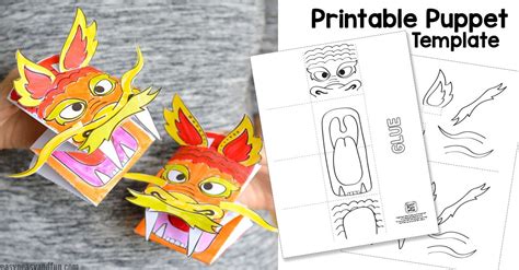 Chinese Dragon Puppet Template - Printable Word Searches