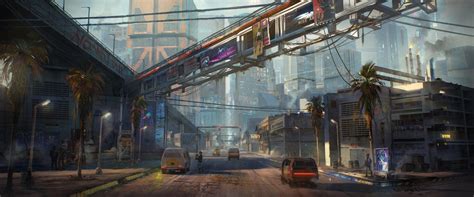 Cyberpunk 2077 Shows Off Bustling Night City Concept Art | Turn Watcher ...