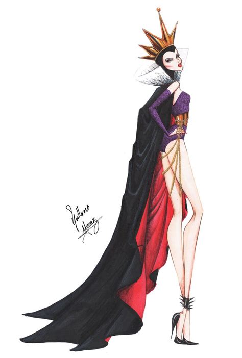 Evil Queen in Haute Couture by Guillermo Meraz / frozen-winter-prince | Desenhos de moda ...