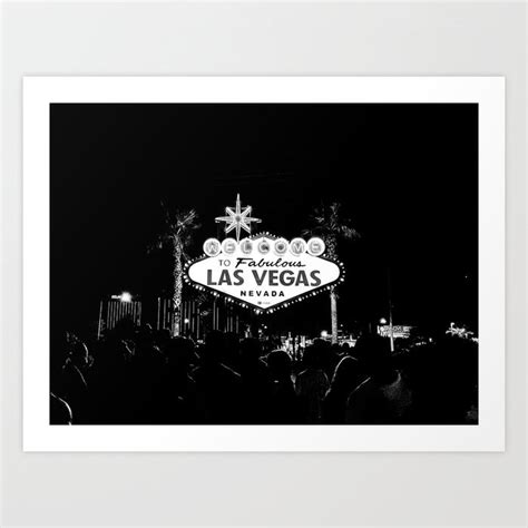 Welcome to fabulous Las Vegas Nevada sign black and white photography ...