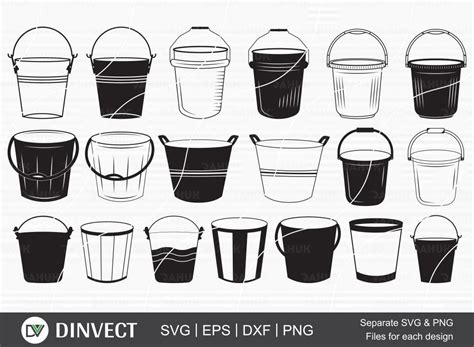 Bucket SVG, Bucket vector, Bucket icon, Bucket cut file, cut file, for ...