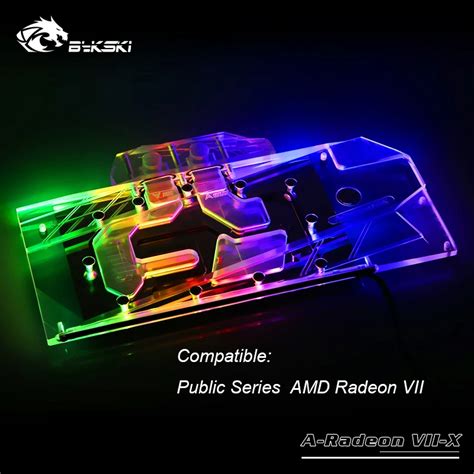 A Radeon VII X ,Bykski gpu cooler for Public Series AMD Radeon VII Watercooling block Full Cover ...