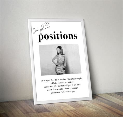 Ariana Grande Positions Album Poster | Etsy