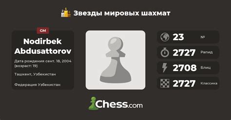 Нодирбек Абдусатторов | Звезды мировых шахмат - Chess.com