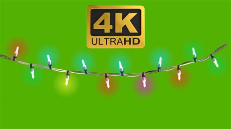 Christmas Lights Effects - Green Screen Animation 4K - YouTube