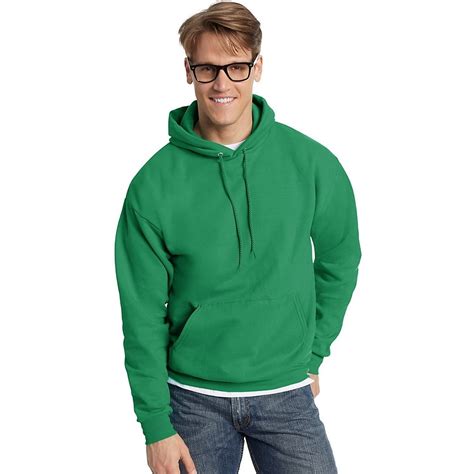 Hanes - Hanes ComfortBlend; Eco Smart; Pullover Hoodie Sweatshirt, Color: Kelly Green, Size: S ...