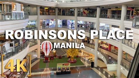 Robinsons Place Manila | Mall Walking Tour | 4K | Tour From Home TV ...