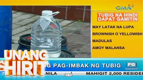 Unang Hirit: Tips para sa tamang pag-imbak ng tubig - video Dailymotion