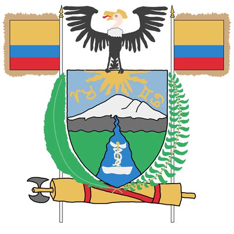 A sketch of the coat of arms of Ecuador following the official ...