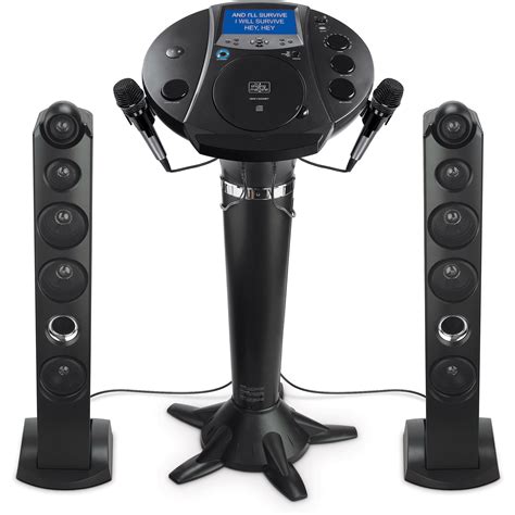 Singing Machine ISM1030BT Bluetooth Pedestal Karaoke System with Resting Tablet Cradle and 7"LCD ...