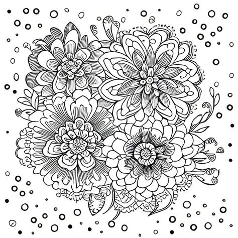 Download Flowers, Template, Line Art. Royalty-Free Stock Illustration ...