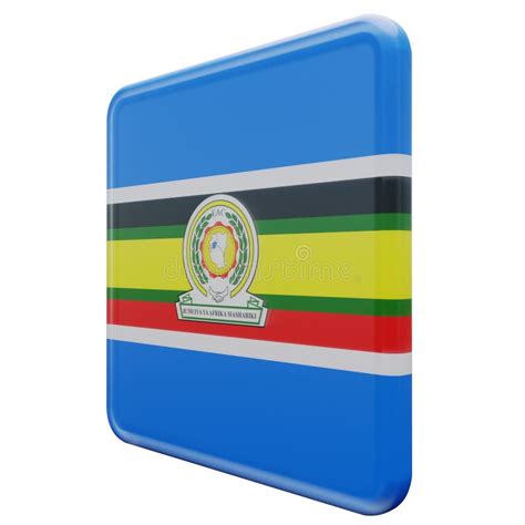 East African Community 3D Flag Stock Illustration - Illustration of ...