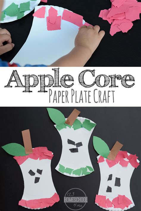 Apple Core Paper Plate Craft