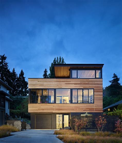 Cycle House Modern Home in Seattle, Washington by chadbourne + doss… | Contemporary exterior ...
