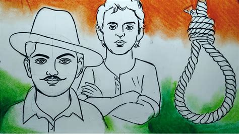 Bhagat Singh & Khudiram bose fasi scenery art - pencil sketch of bhagat singh - YouTube