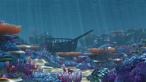 Ocean floor coral reefs cartoon /Underwater/ #coral, #floor, #Ocean, # ...