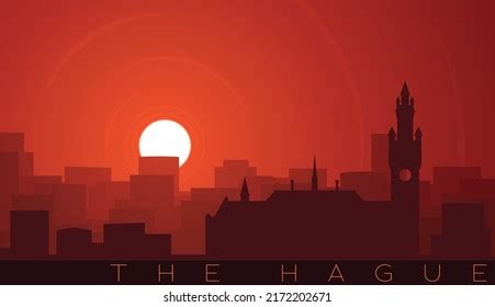 Hague Low Sun Skyline Scene Stock Vector (Royalty Free) 2172202671 | Shutterstock