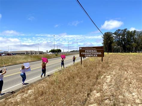 Community members protest on behalf of inmates at Lompoc Federal Prison ...