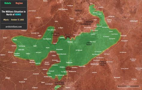 MAP: THE MILITARY SITUATION IN NORTH OF HOMS | SYRIA | OCTOBER 17, 2015 ...