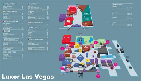 Las Vegas Luxor hotel map - Ontheworldmap.com